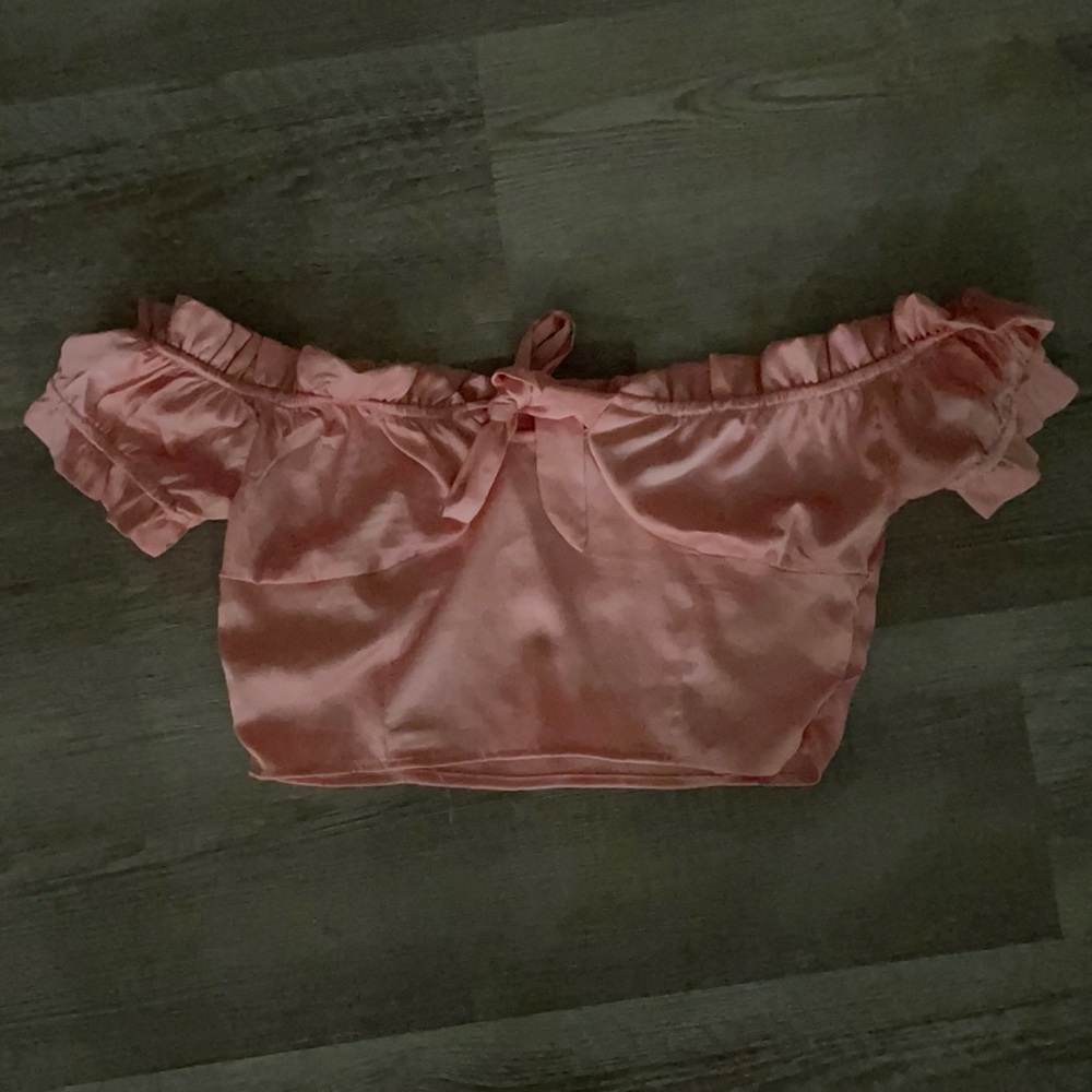 Milk maid crop top pink